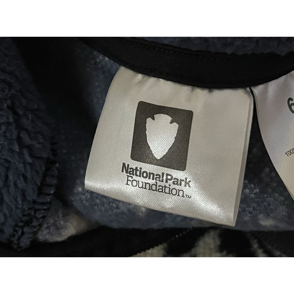 Grand Teton National Park Sweatshirt Boys Pullover Size 6/7 Sherpa Wolf 1/4 Zip - Picture 7 of 9